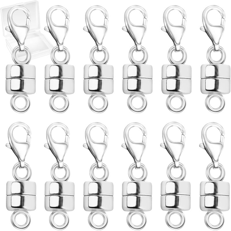 MKCYD Magnetic Necklace Clasp with Lobster Clasp,14K Gold and Silver Magnetic Jewelry Clasps for Necklace Extender Bracelet Closures - Image 1